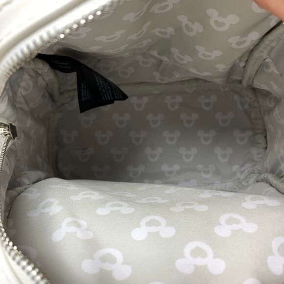 Loungefly Disney Minnie Mouse Sequin Wedding Mini Backpack White *READ
